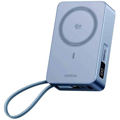 UGREEN MagFlow 20000mAh Magnetic Power Bank on White Background