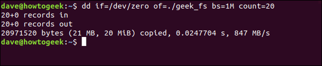 Usando dd para criar um arquivo de imagem no Linux.