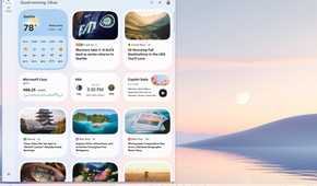 Widgets being shown in a start up on WIndows 11