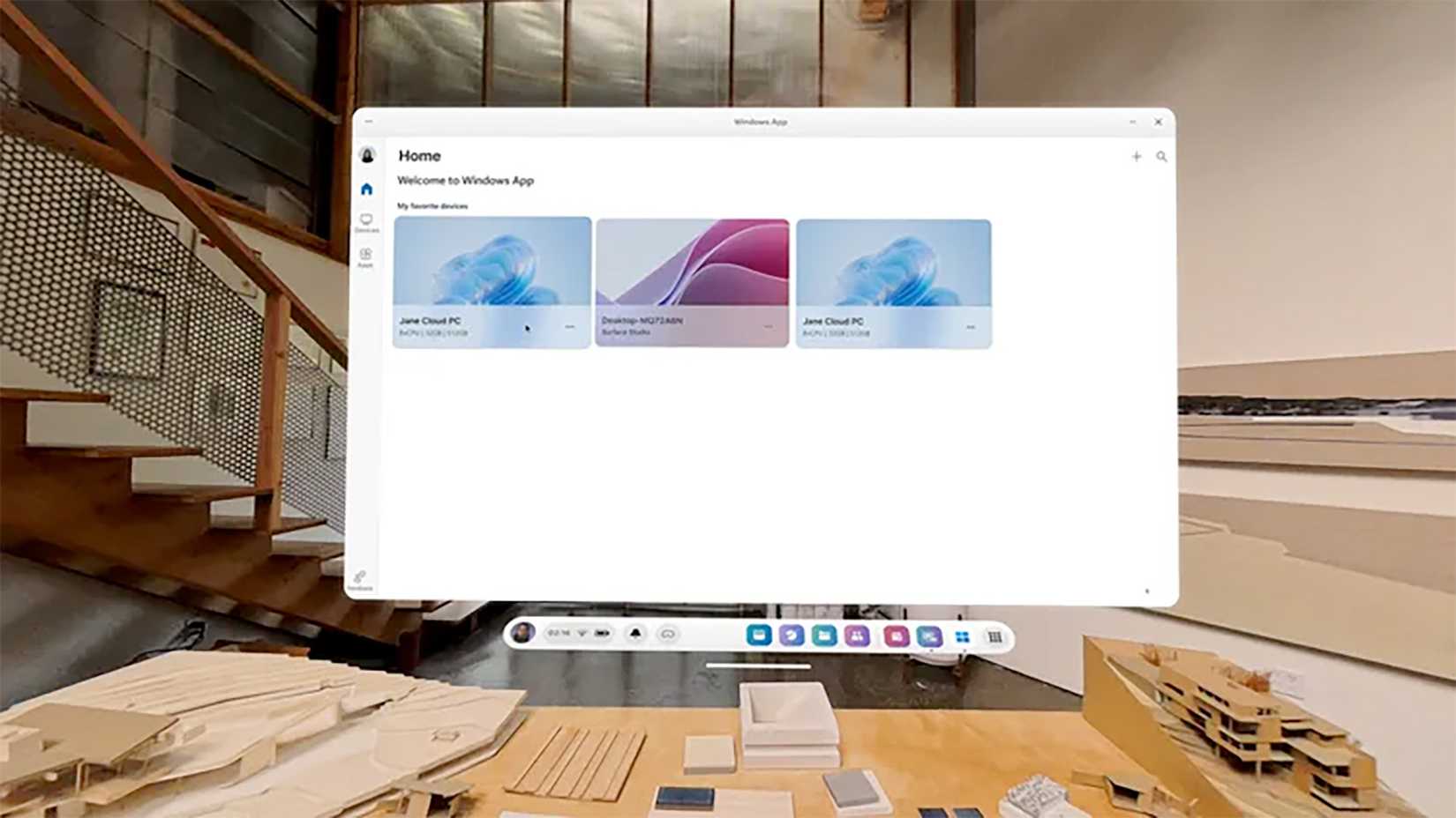 Conexões de PC com Windows listadas em um headset Quest