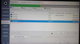Deleted partition now available as unallocated free space in Calamares.