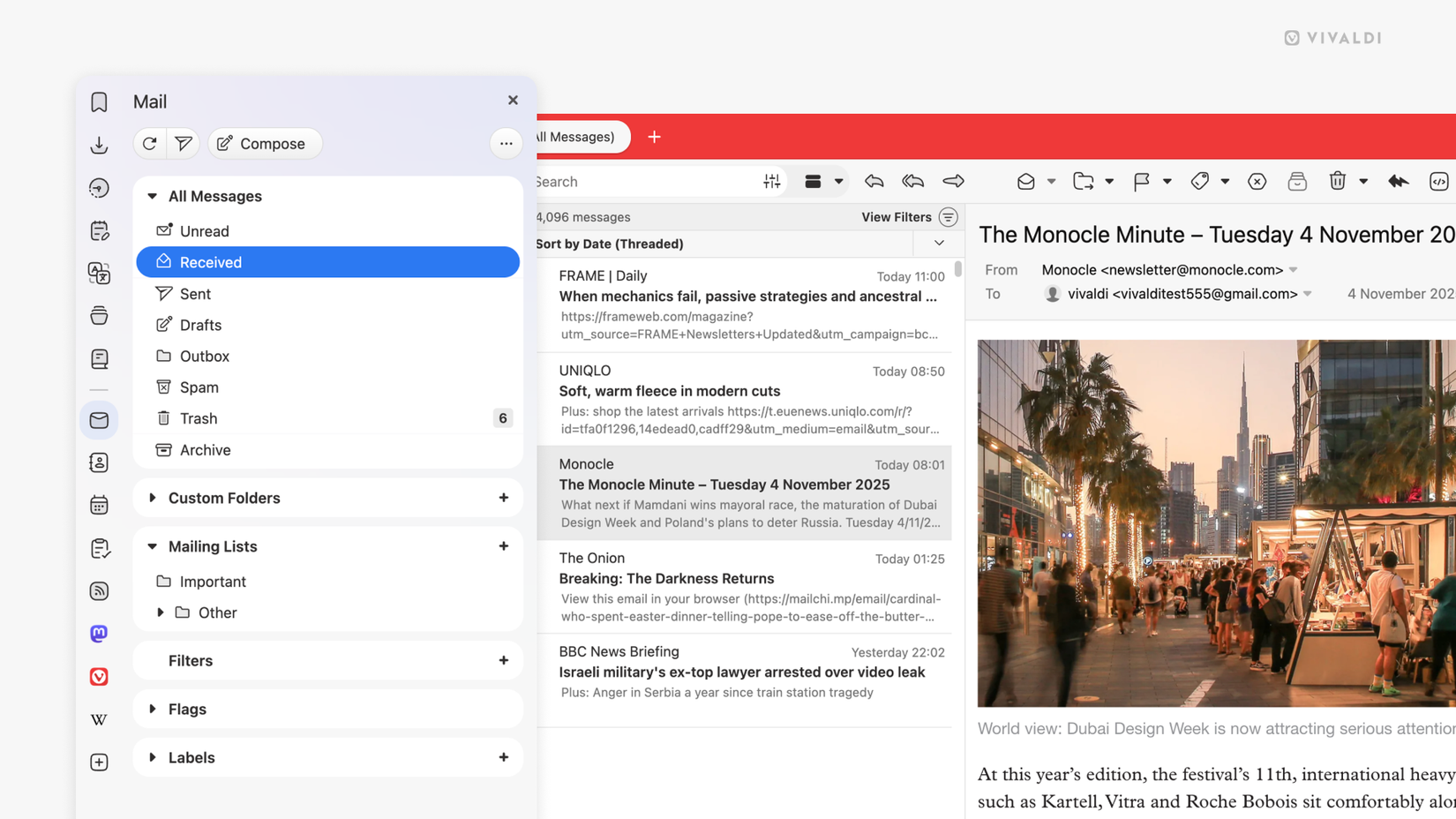Vivaldi email client