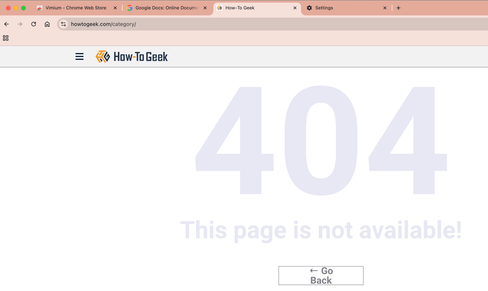 Move up one level in a URL using the Vimium extension in Google Chrome.