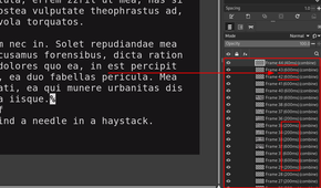 A snippet of the layers pane in Gimp shows that an optimised gif has 44 frames, with each frame delay varying between 40ms, 200ms, and 600ms.
