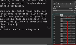 A snippet of the layers pane in Gimp shows that an unoptimised gif has 366 frames, with each frame delay set to 40ms.