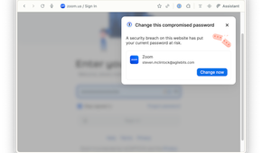 A watchtower notification from 1password