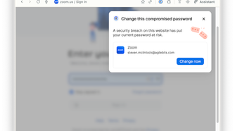 A watchtower notification from 1password
