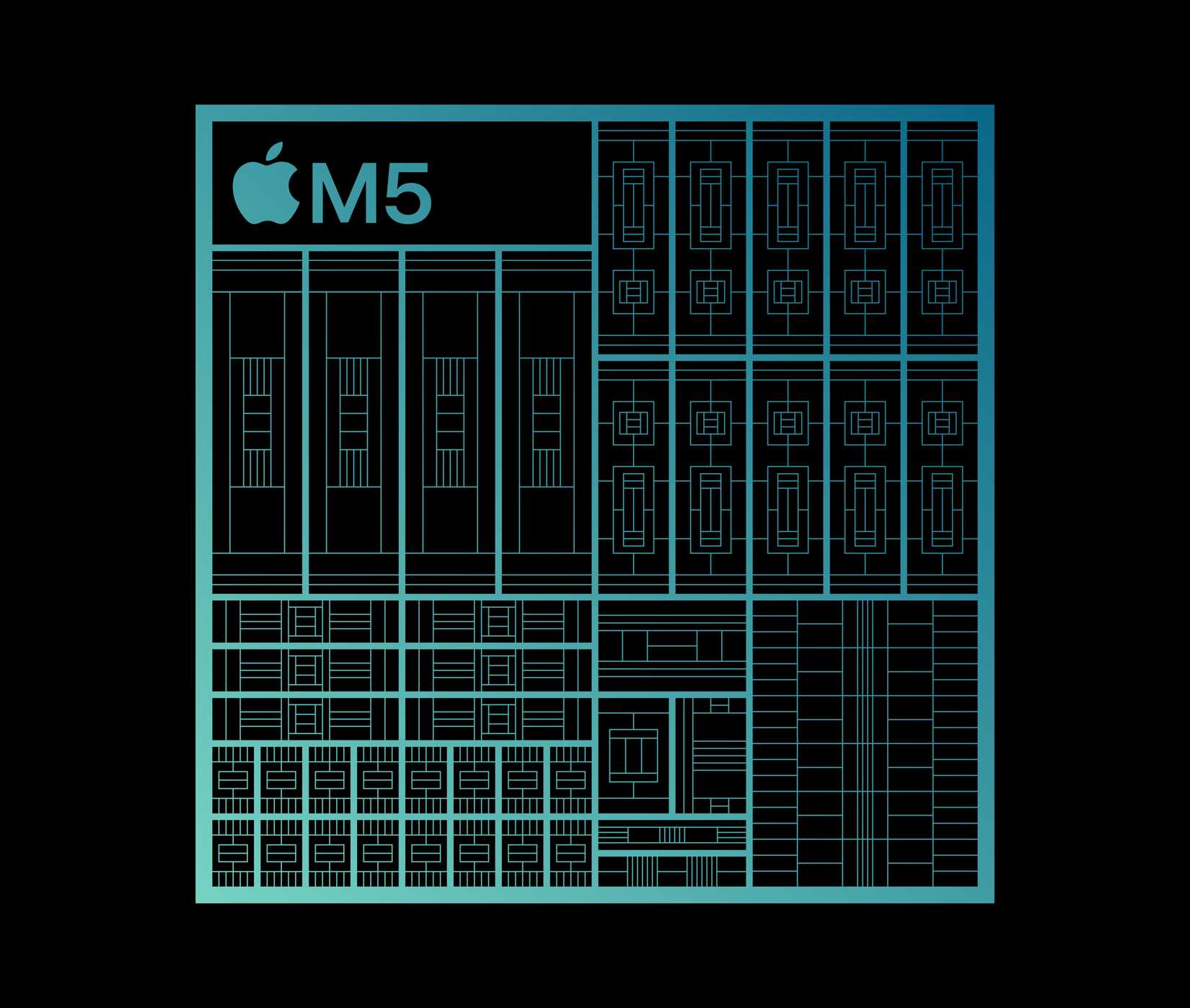 Apple M5 chip diagram.