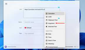 Argument option in Raycast.-1