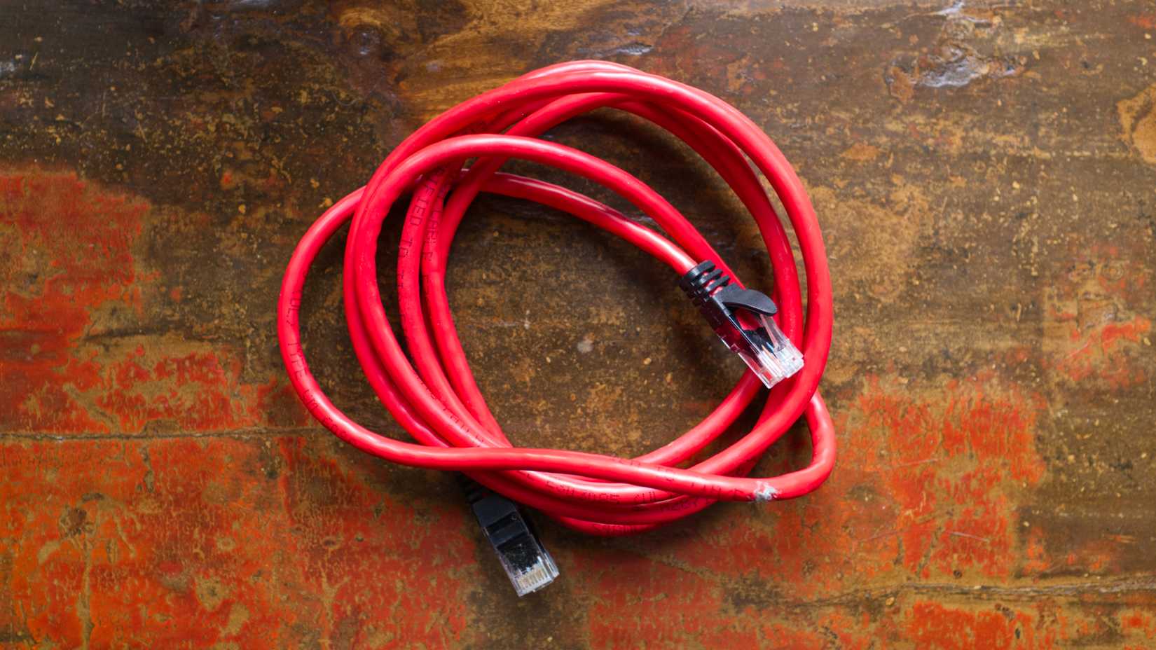 Cat6 Ethernet crossover cable.