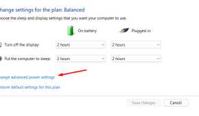 Change advanced power settings option in the control panel.-1