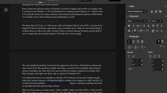 Collabora text editor in dark mode