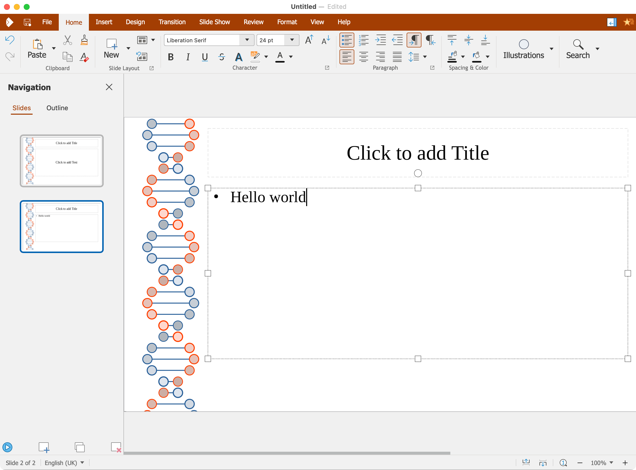 Collabora editing a presentation