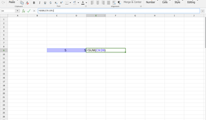 Spreadsheet document in Collabora Office