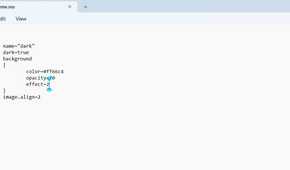 Color entry in theme file.