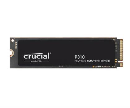 The Crucial P310 SSD over a white background.