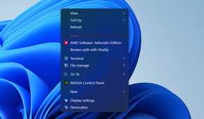 Dark theme context menu.