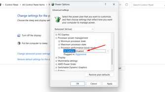 Disabled option in the Control panel.