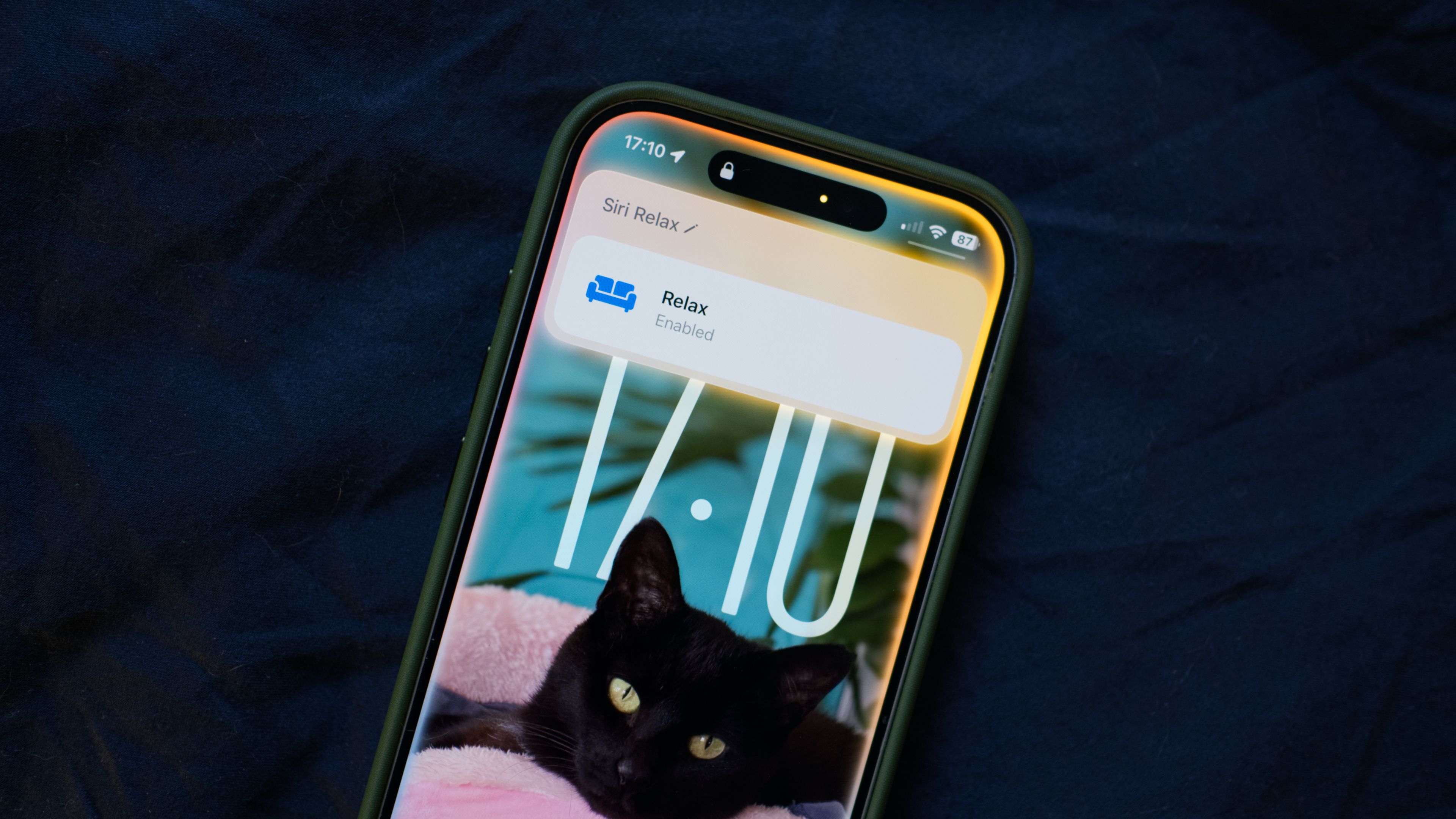 Enabling an Apple Home scene with Siri.