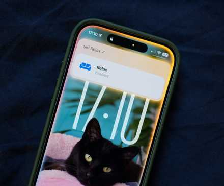Enabling an Apple Home scene with Siri.