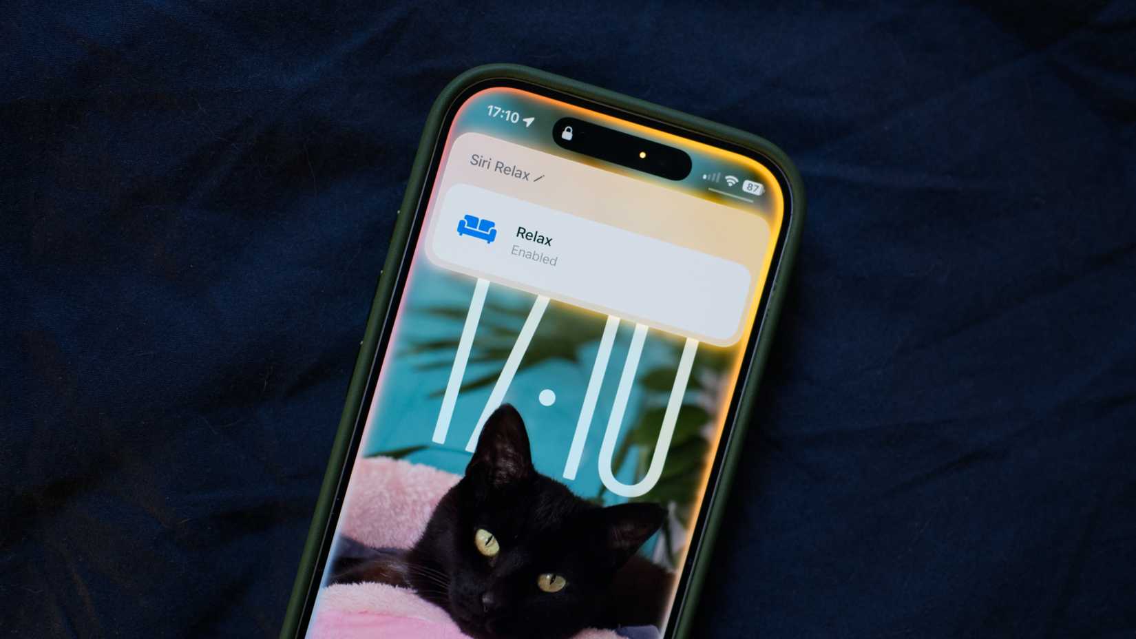 Enabling an Apple Home scene with Siri.