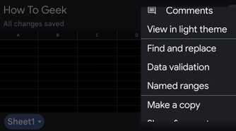 Google sheets user looking at the three dots