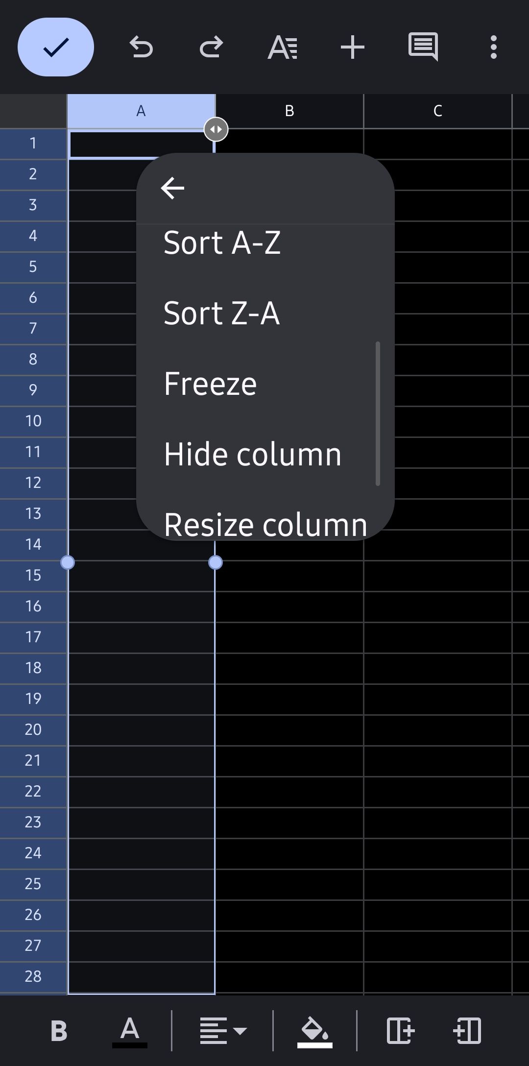 Google Sheets user messing with the columns