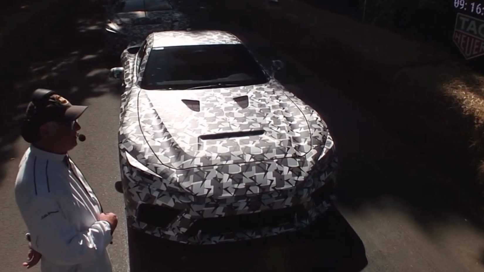 Static front-end shot of the Toyota GR GT3 Road concept at Goodwood Festival of Speed hill climb.
