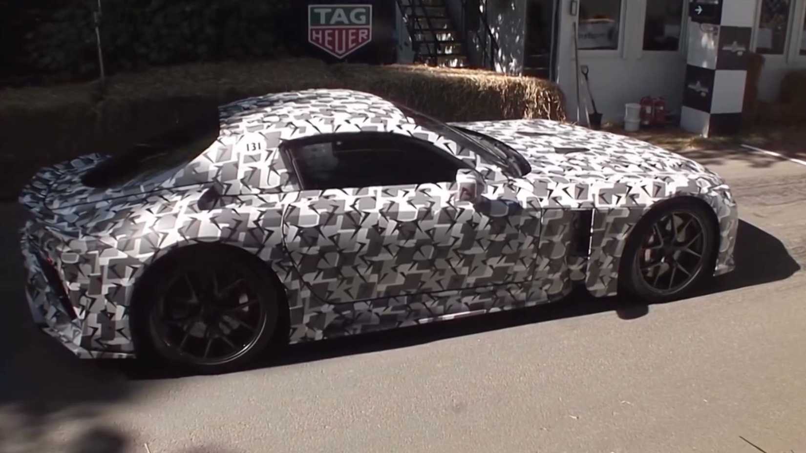 Static side profile shot of the Toyota GR GT3 Road concept at the Goodwood Festival of Speed hill climb.