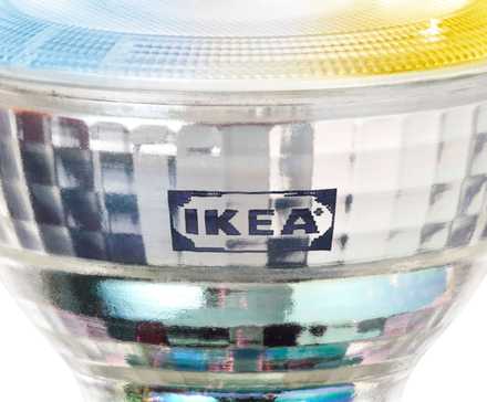 IKEA Kajplats LED color smart lightbulb.