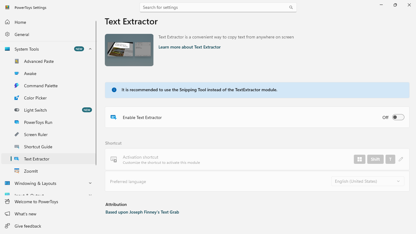 Using the Text Extractor feature.