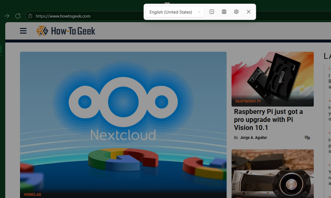 Extracting text from an image using PowerToys.