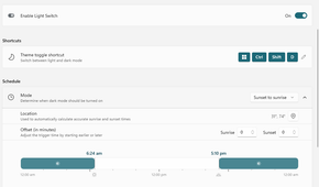 Scheduling dark mode with PowerToys