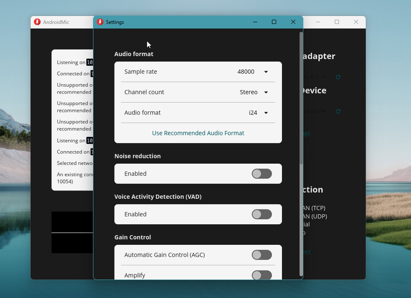 Recursos de qualidade de vida no AndroidMic.