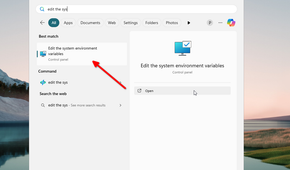 Editing system environment variables to fix winget.