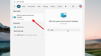 Editing system environment variables to fix winget.
