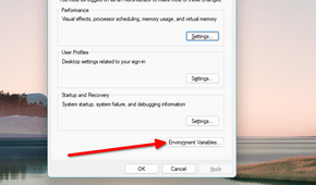 Editing environment variables.