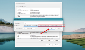Adding a path variable to fix broken winget installation.
