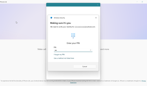 Securing the connection with a PIN.
