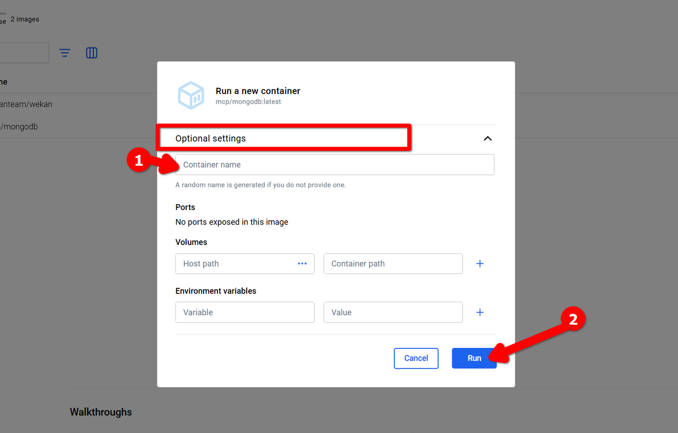 Db Container Setup Installing WeKan on Windows using Docker