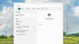 Opening Device Manager on Windows 11.
