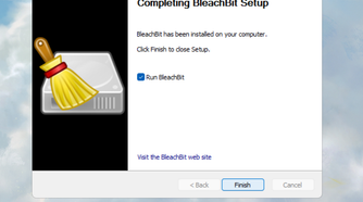 Successfully installed BleachBit.