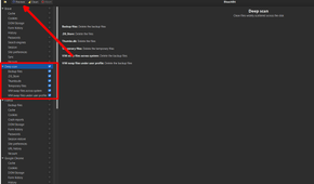 BleachBit scanner running.