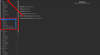 BleachBit scanner running.