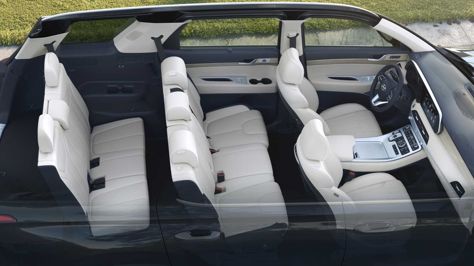 Shot of all three rows in a 2022 Hyundai Palisade
