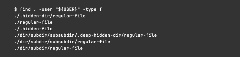 Uma lista de proprietários de arquivos pelo usuário atual.
