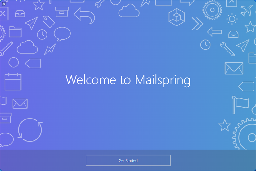 Mailspring setup wizard.