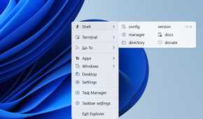 Manager option Nileshot Shell settings window.
