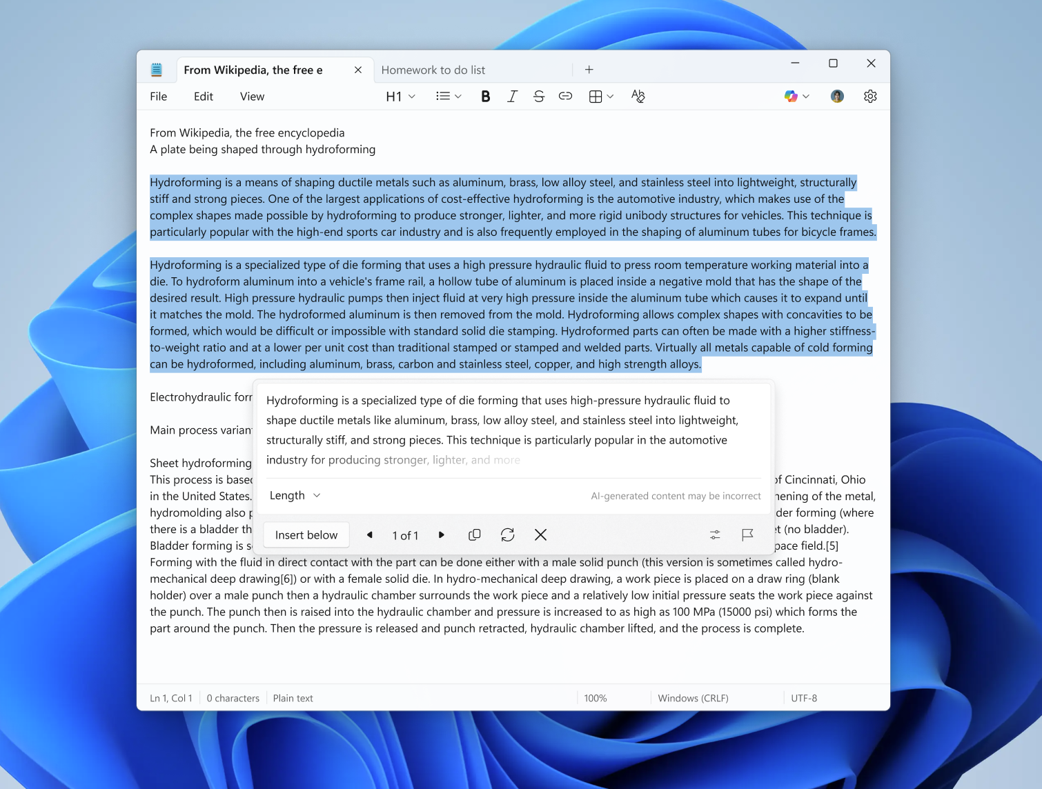 Notepad Bing Notepad is getting Wordpad features