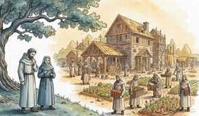 NotebookLM's video maker with a priest next to a nun and people building a community